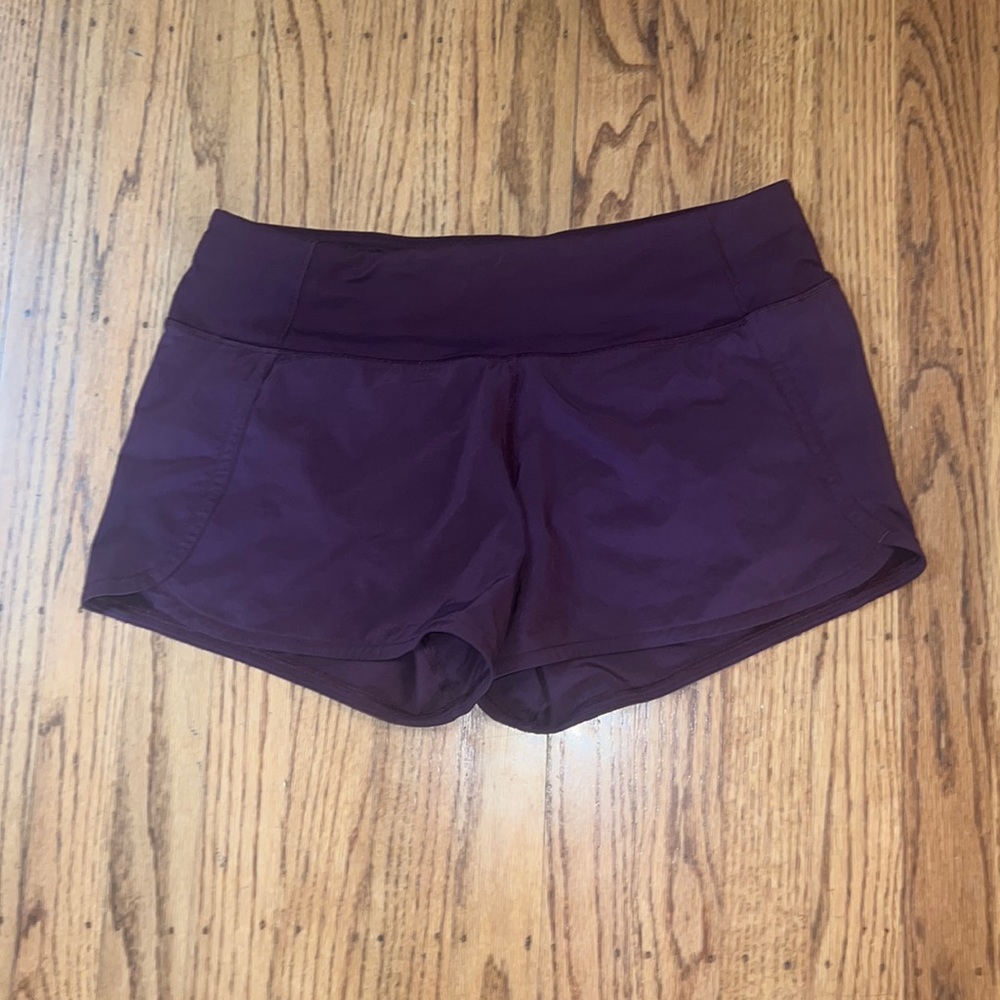 Maroon/Purpleish Speed Up Low Rise Lined Shorts in Size 6